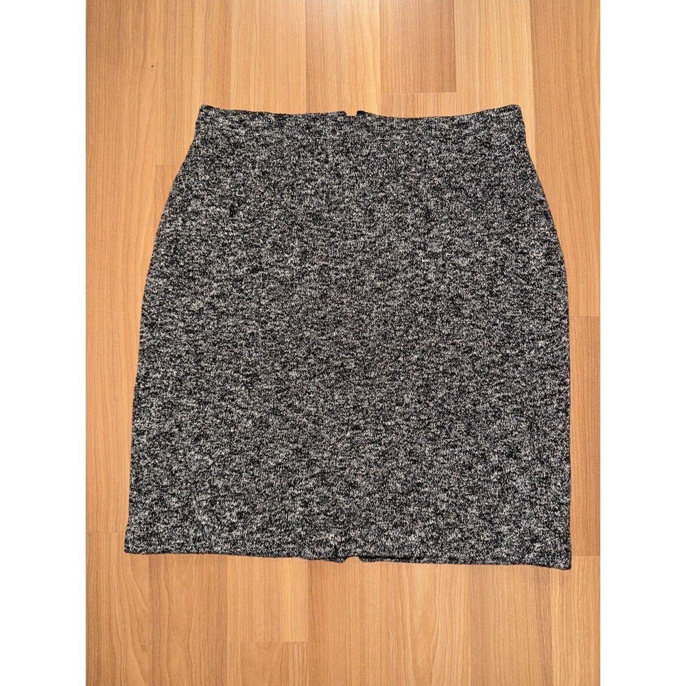 Pendleton Pencil Midi Skirt Black and White Silk Cotton Blend Size XL Petite